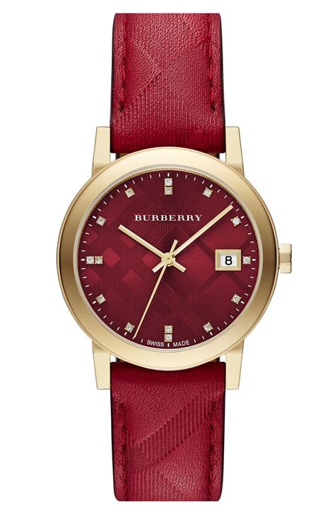 burberry red diamond watch|Burberry watches outlet online.